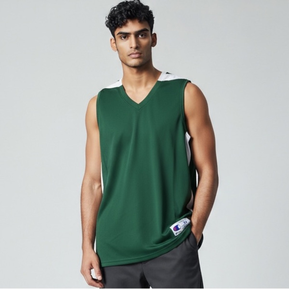 Champion Double‎ Dry Tank Top Men M Green 8359